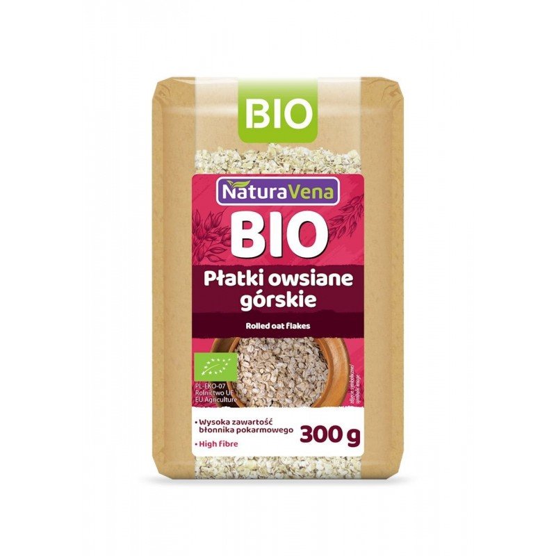 PŁATKI OWSIANE GÓRSKIE BIO 300 g - NATURAVENA