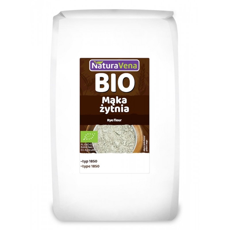 MĄKA ŻYTNIA TYP 1850 BIO 1 kg - NATURAVENA