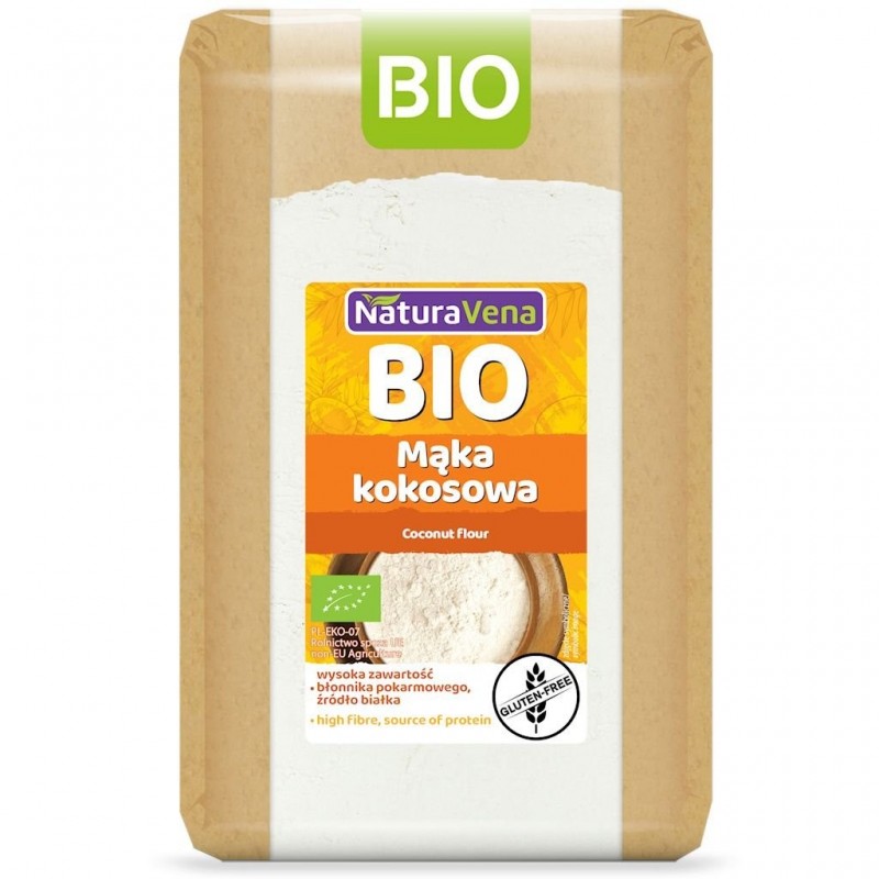 MĄKA KOKOSOWA BEZGLUTENOWA BIO 500 g - NATURAVENA