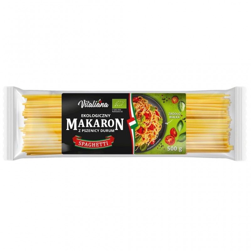 MAKARON (SEMOLINOWY RAZOWY) SPAGHETTI BIO 500 g - VITALIANA