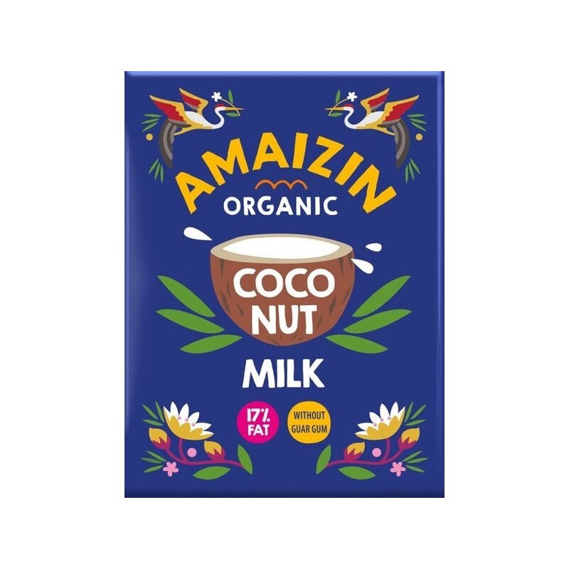 COCONUT MILK - NAPÓJ KOKOSOWY BEZ GUMY GUAR (17 % TŁUSZCZU) BIO 400 ml - COCOMI