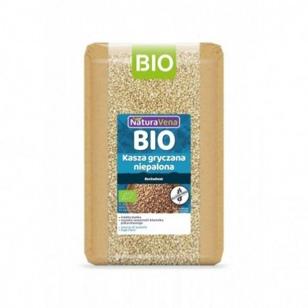 KASZA GRYCZANA NIEPALONA BEZGLUTENOWA BIO 1 kg - NATURAVENA