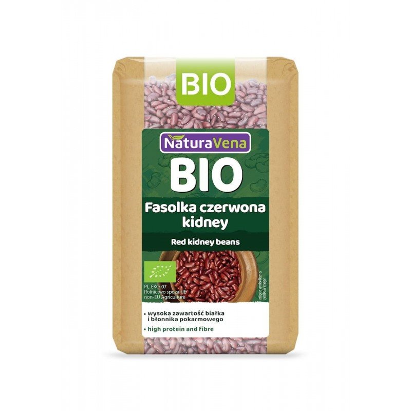 FASOLKA CZERWONA KIDNEY BIO 400 g - NATURAVENA