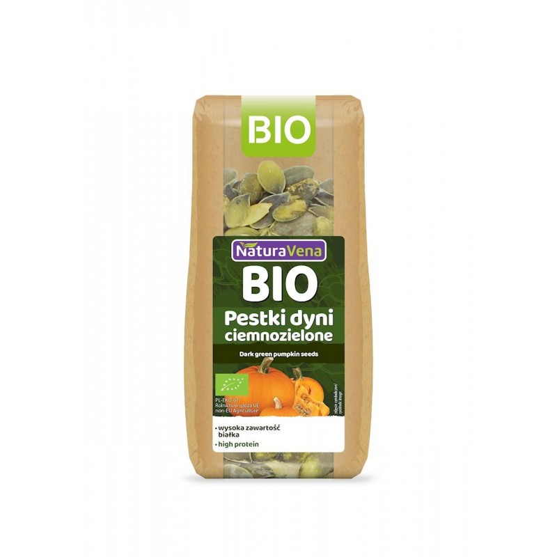 PESTKI DYNI CIEMNOZIELONE BIO 150 g - NATURAVENA