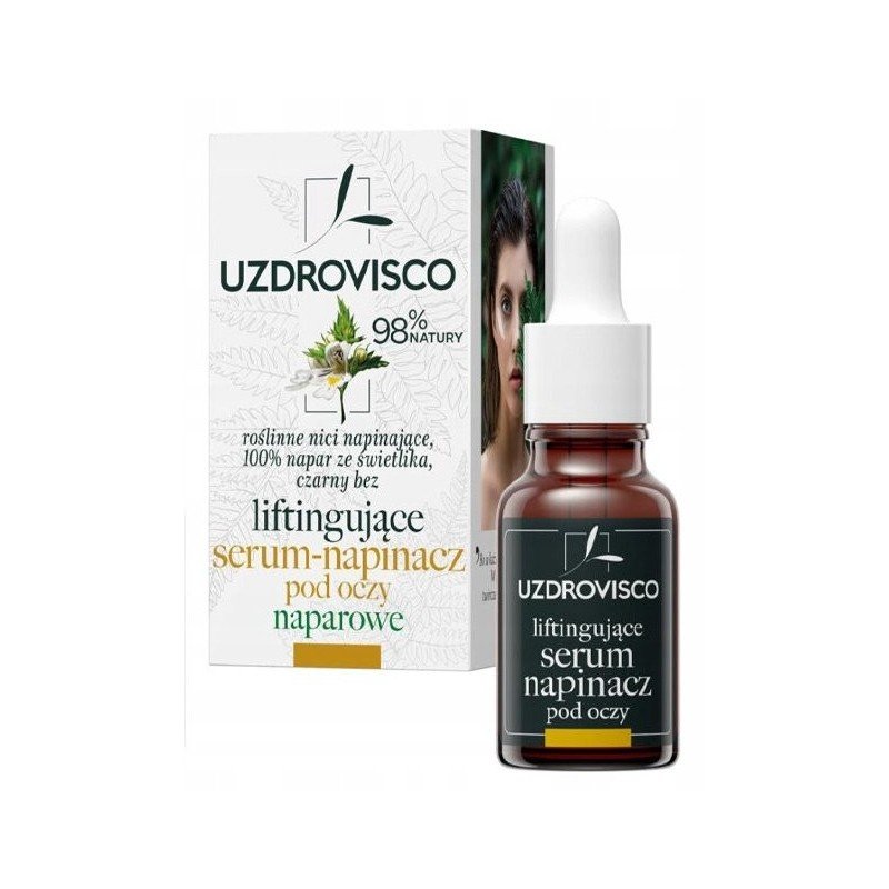 SERUM - NAPINACZ POD OCZY LIFTINGUJĄCE NAPAROWE 15 ml - UZDROVISCO (ŚWIETLIK)