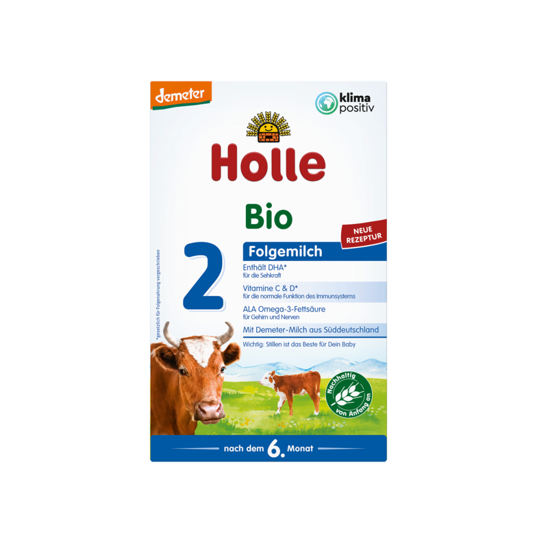 MLEKO KROWIE 2 NASTĘPNE DLA NIEMOWLĄT PO 6 MIESIĄCU DEMETER BIO 600 g - HOLLE