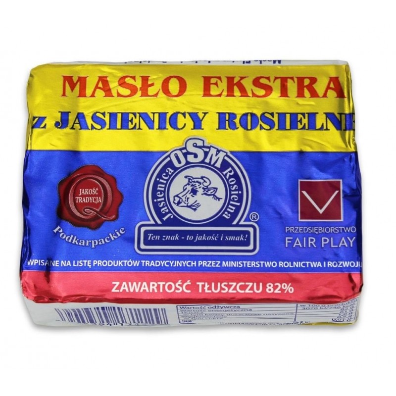 MASŁO EKSTRA TRADYCYJNE KOSTKA (82 % TŁUSZCZU) 200 g - JASIENICA