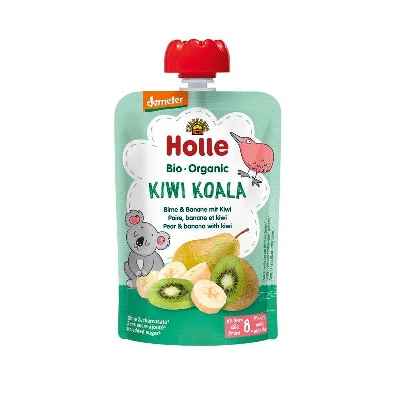 MUS BANANOWA LAMA (BANAN - JABŁKO - MANGO - MORELA) BEZ DODATKU CUKRÓW OD 6 MIESIĄCA DEMETER BIO 100 g - HOLLE