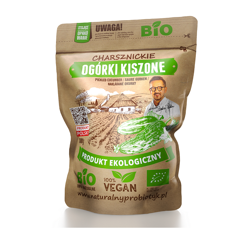 OGÓRKI KISZONE BIO 1000 g (500 g) - CHARSZNICKIE POLA NATURY