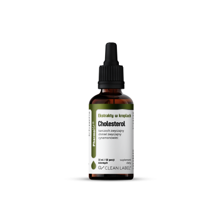 EKSTRAKTY W KROPLACH NA PRAWIDŁOWY POZIOM CHOLESTEROLU BEZGLUTENOWE 30 ml - PHARMOVIT (CLEAN LABEL)