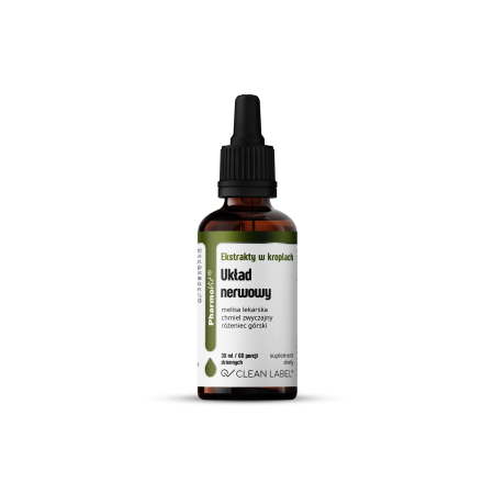 EKSTRAKTY W KROPLACH NA UKŁAD NERWOWY BEZGLUTENOWE 30 ml - PHARMOVIT (CLEAN LABEL)