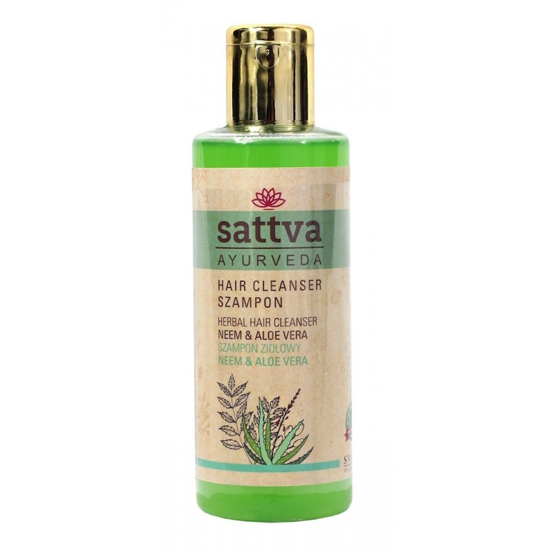 SZAMPON DO WŁOSÓW ZIOŁOWY NEEM I ALOES 210 ml - SATTVA (AYURVEDA)