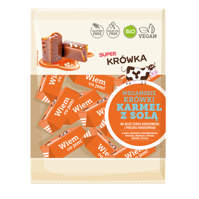 KRÓWKI SŁONY KARMEL BEZMLECZNE BEZGLUTENOWE BIO 150 g - ME GUSTO (SUPER KRÓWKA)