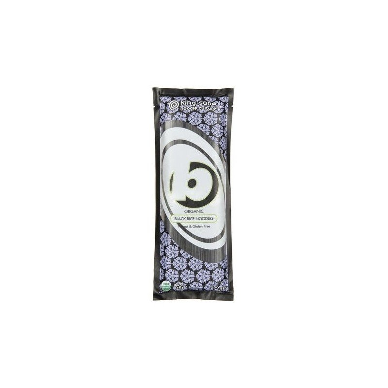 MAKARON (Z RYŻU CZARNEGO TYPU NOODLE Z RYŻEM BRĄZOWYM) BEZGLUTENOWY BIO 250 g - KING SOBA