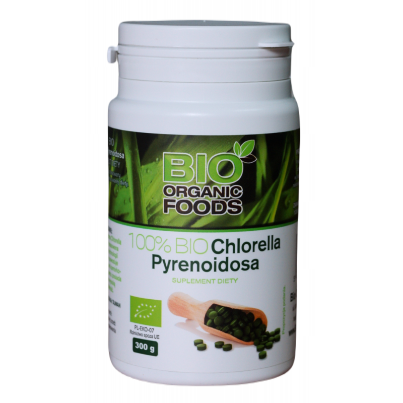 CHLORELLA PYRENOIDOSA BIO (250 mg) 1200 TABLETEK - BIO ORGANIC FOODS
