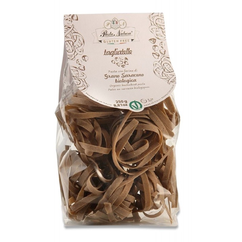 MAKARON (Z CIECIERZYCY I BRĄZOWEGO RYŻU) TAGLIATELLE BEZGLUTENOWY BIO 250 g - PASTA NATURA