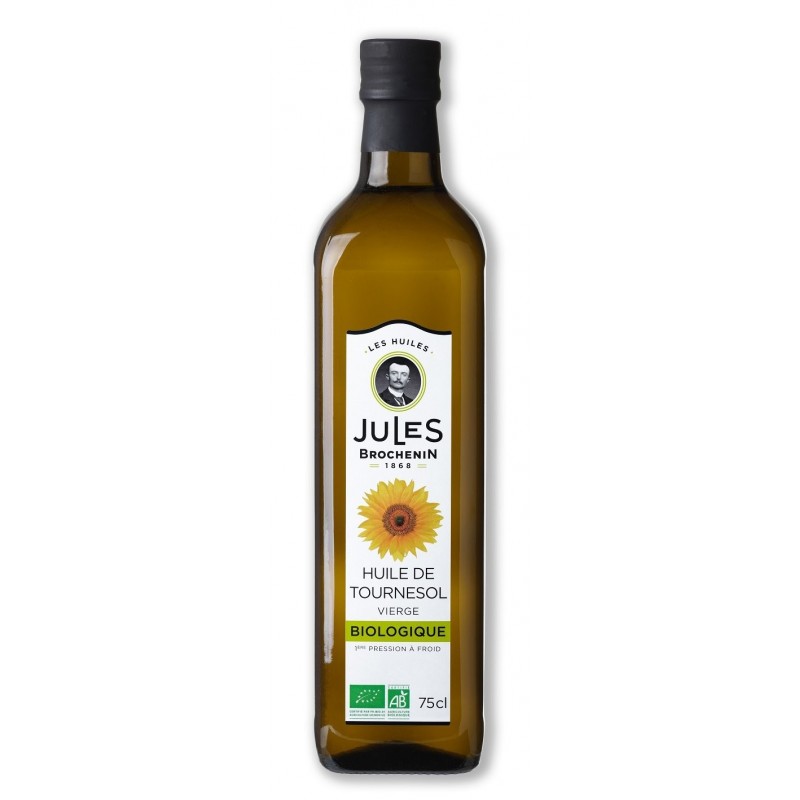 OLEJ SŁONECZNIKOWY TŁOCZONY NA ZIMNO BIO 750 ml - JULES BROCHENIN