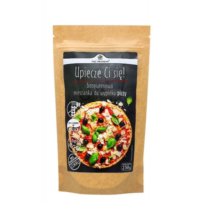 MIESZANKA DO WYPIEKU PIZZY BEZ DODATKU CUKRÓW BEZGLUTENOWA 250 g - PIĘĆ PRZEMIAN