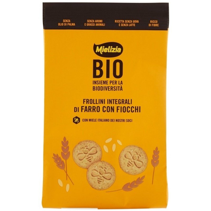 CIASTKA FROLLINI ORKISZOWE PEŁNOZIARNISTE BIO 300 g - MIELIZIA