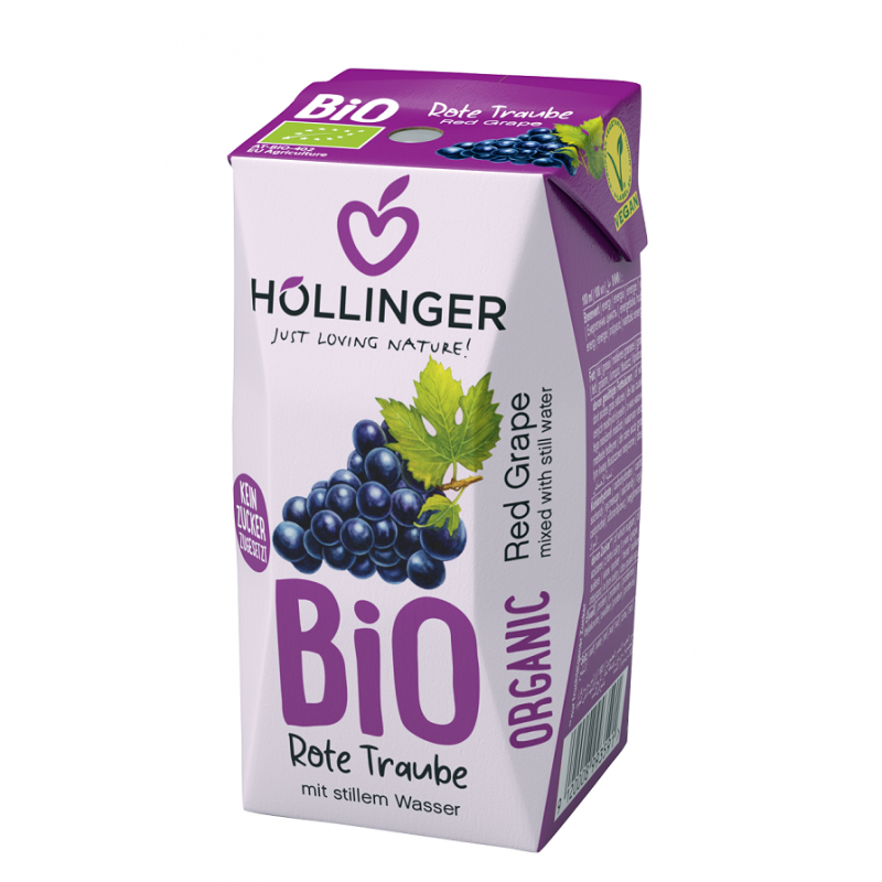 NEKTAR Z CZERWONYCH WINOGRON BEZ DODATKU CUKRÓW BIO 200 ml - HOLLINGER