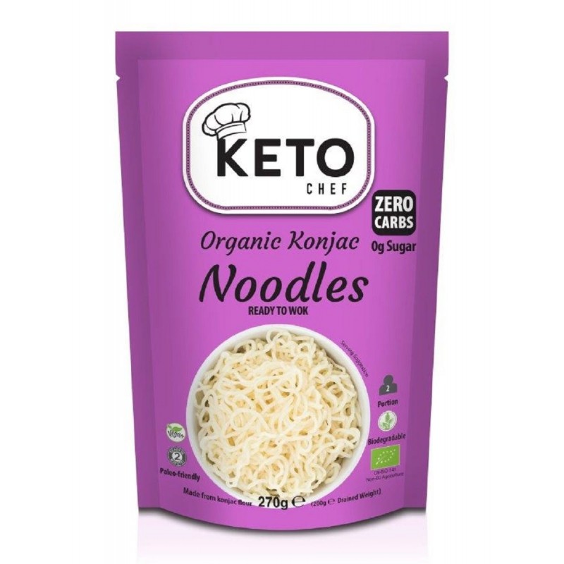MAKARON (KONJAC) GOTOWY NA WOKA BEZGLUTENOWY BIO 270 g (200 g) - KETO CHEF (BETTER THAN FOODS)