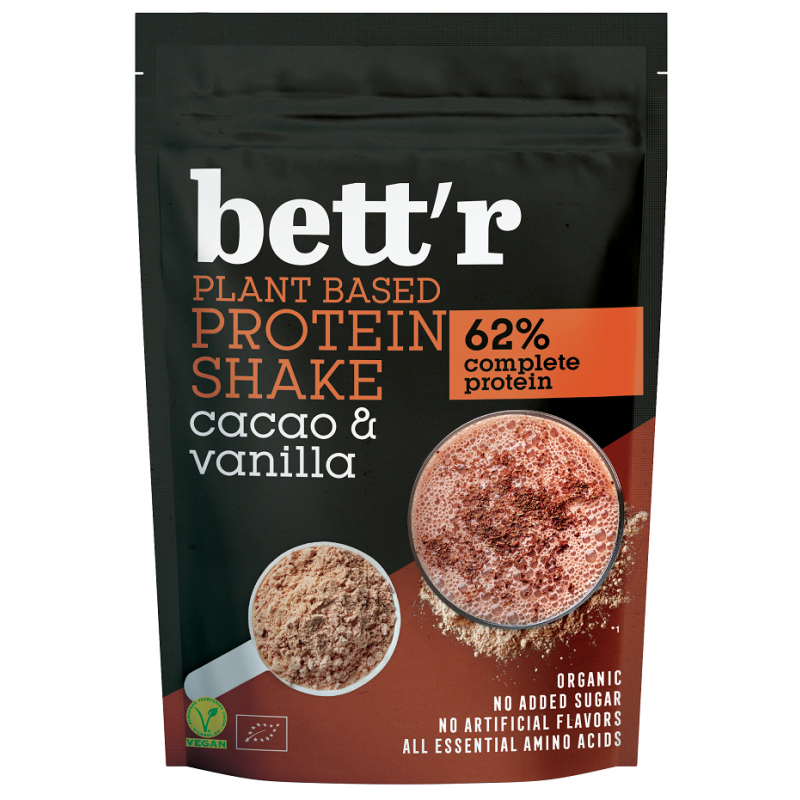 SHAKE PROTEINOWY KAKAO I WANILIA BEZ DODATKU CUKRÓW BIO 500 g - BETT'R