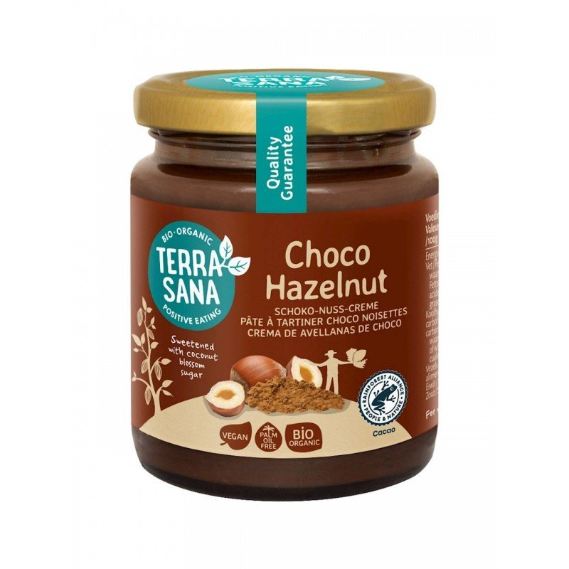 KREM Z ORZECHÓW LASKOWYCH KAKAOWY BIO 250 g - TERRASANA