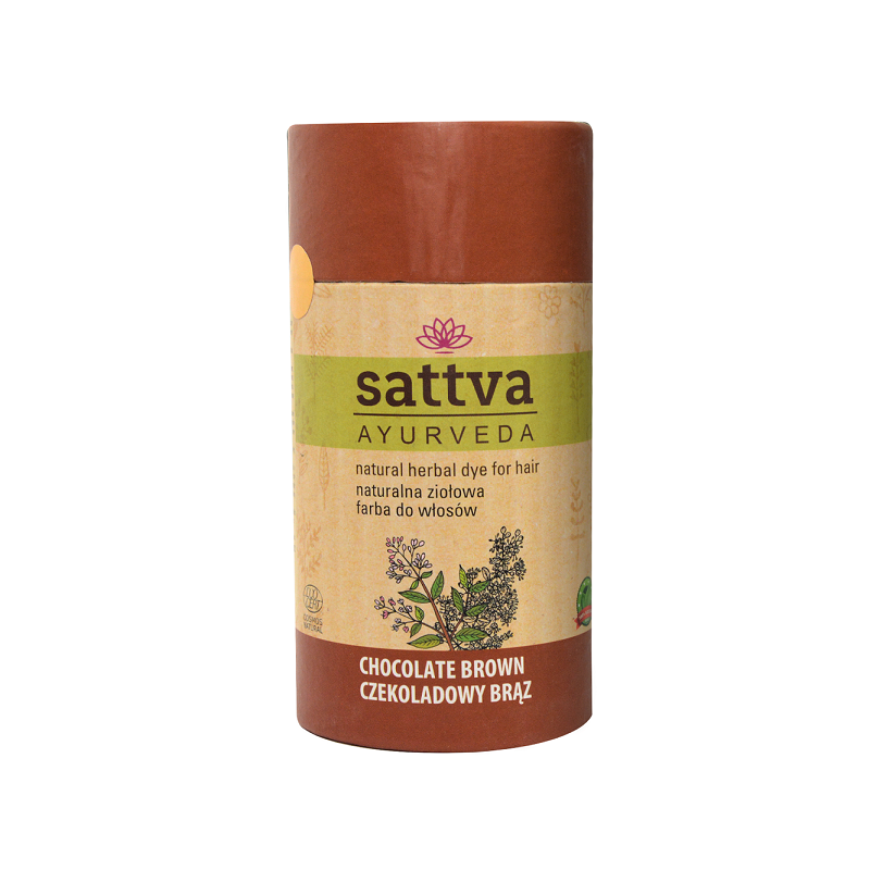 HENNA CZEKOLADOWY BRĄZ ECO 150 g - SATTVA (AYURVEDA)