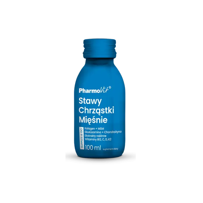 SHOT KOLAGEN NA STAWY, CHRZĄSTKI, MIĘŚNIE BEZGLUTENOWY 100 ml - PHARMOVIT (SUPPLES & GO)