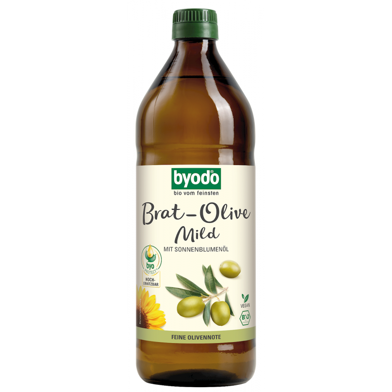 OLIWA Z OLIWEK Z OLEJEM SŁONECZNIKOWYM DO GOTOWANIA I SMAŻENIA BIO 750 ml - BYODO