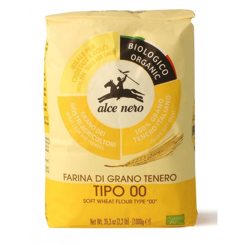 MĄKA PSZENNA TYP "00"  DO SŁODKICH WYPIEKÓW BIO 1 kg - ALCE NERO