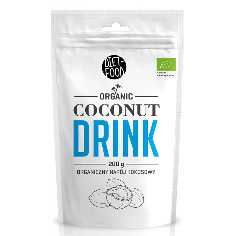 COCONUT MILK - NAPÓJ KOKOSOWY W PROSZKU BIO 200 g - DIET-FOOD