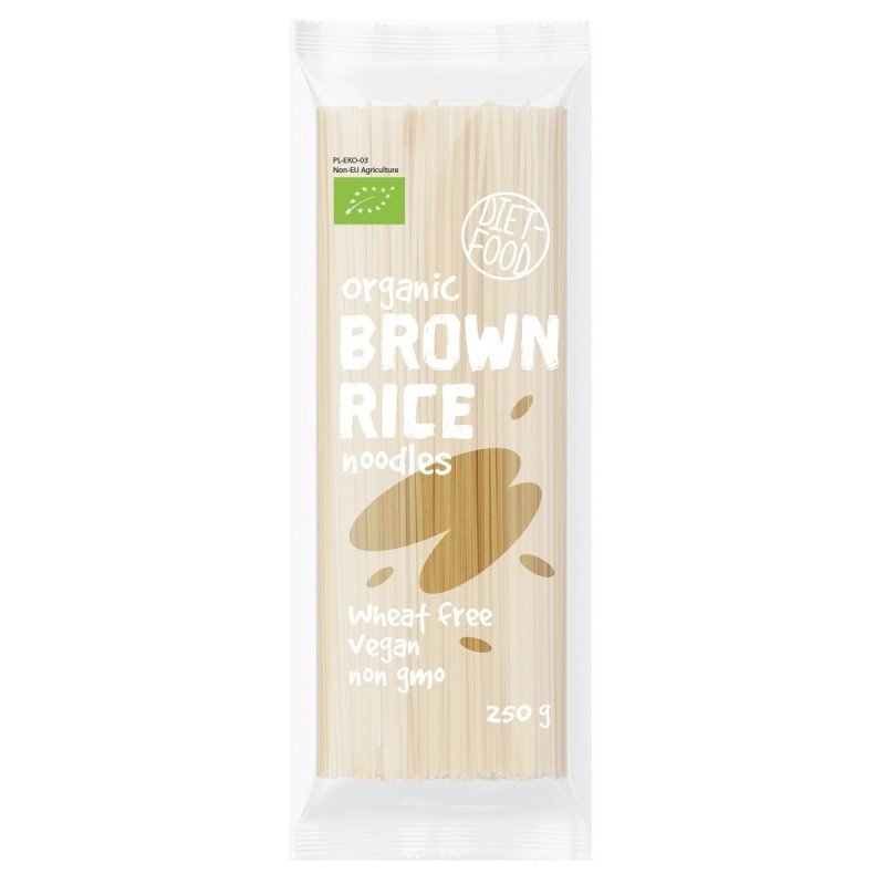 MAKARON (RYŻOWY RAZOWY TYPU NOODLE) BIO 250 g - DIET-FOOD
