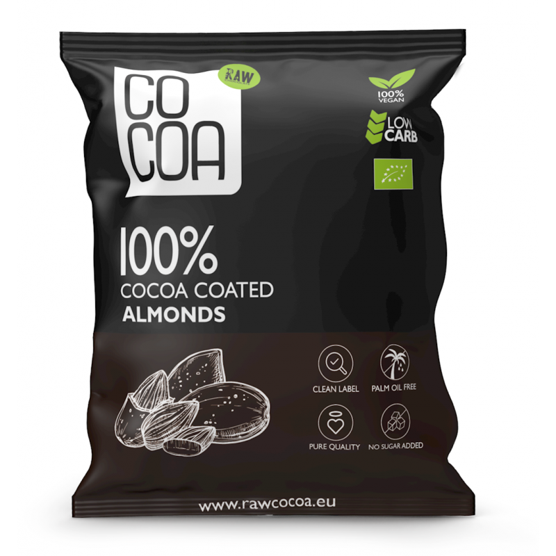 MIGDAŁY W KAKAO BEZ DODATKU CUKRÓW BIO 70 g - COCOA