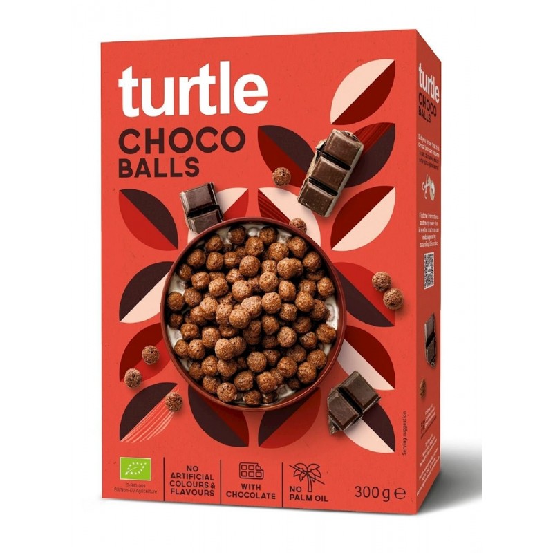KULKI ZBOŻOWE CZEKOLADOWE BIO 300 g -  TURTLE