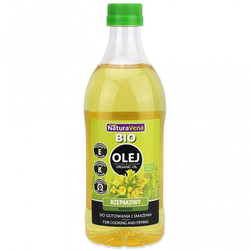 OLEJ RZEPAKOWY DO GOTOWANIA I SMAŻENIA OMEGA-3 BIO 1 L - NATURAVENA