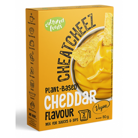 MIESZANKA NA WEGAŃSKI SOS LUB DIP O SMAKU SERA CHEDDAR BEZGLUTENOWY 72 g - CULTURED FOODS