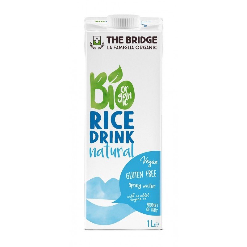 NAPÓJ RYŻOWY BEZ DODATKU CUKRÓW BEZGLUTENOWY BIO 1 L - THE BRIDGE