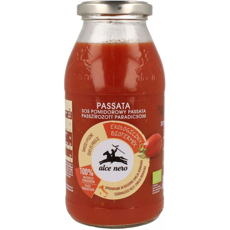 SOS POMIDOROWY PASSATA (Z POMIDORÓW CHERRY) BIO 350 g - ALCE NERO