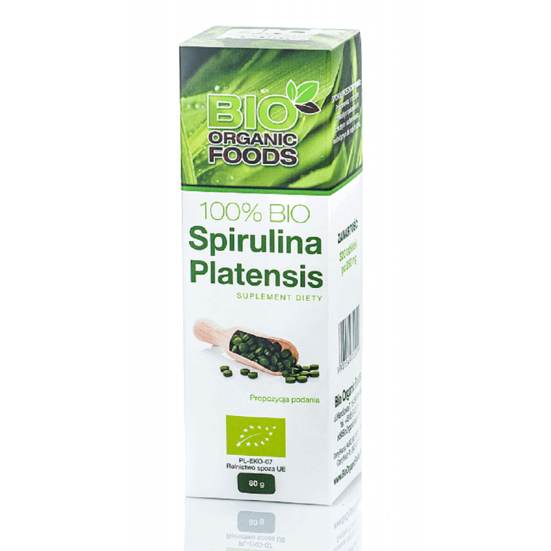 SPIRULINA PLATENSIS BIO (250 mg) 320 TABLETEK - BIO ORGANIC FOODS