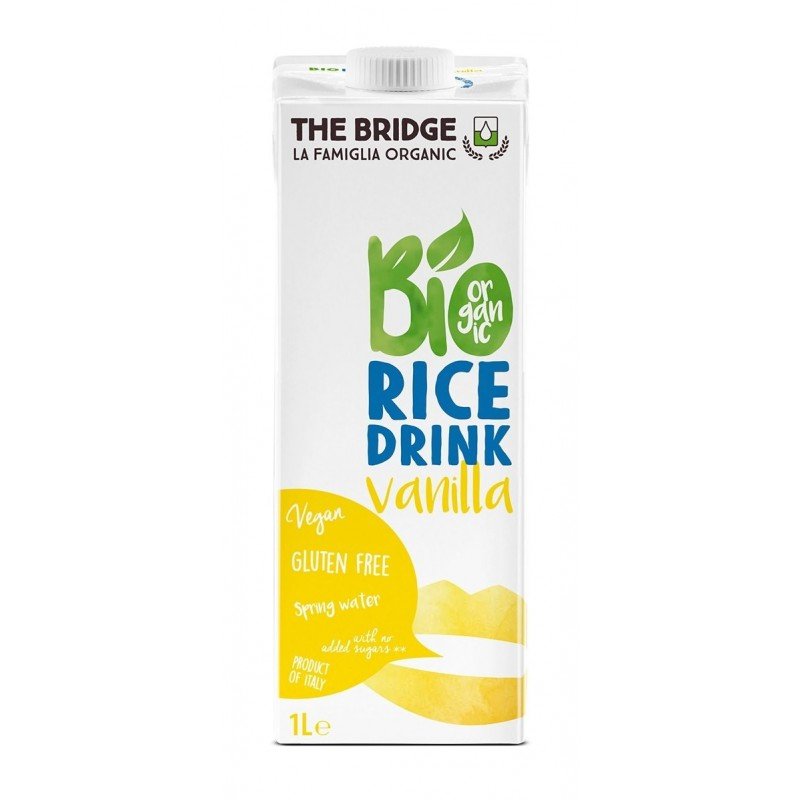 NAPÓJ RYŻOWY O SMAKU WANILIOWYM BEZ DODATKU CUKRÓW BEZGLUTENOWY BIO 1 L - THE BRIDGE