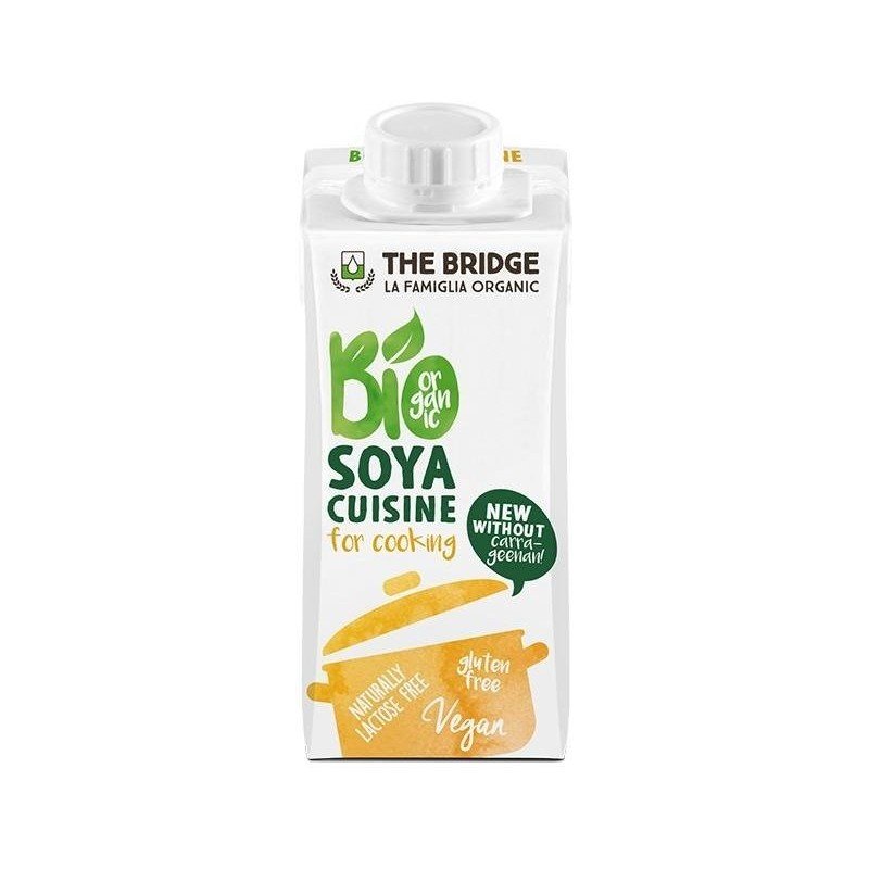 KREM SOJOWY DO GOTOWANIA BEZ DODATKU CUKRÓW BEZGLUTENOWY BIO 200 ml - THE BRIDGE