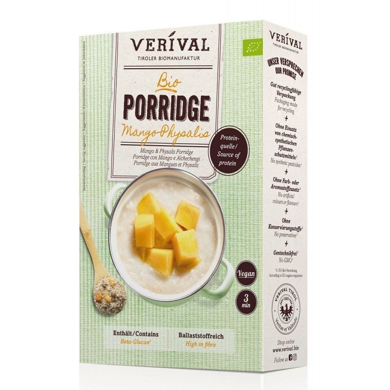 OWSIANKA PROTEINOWA Z MANGO I MIECHUNKĄ BIO 450 g - VERIVAL