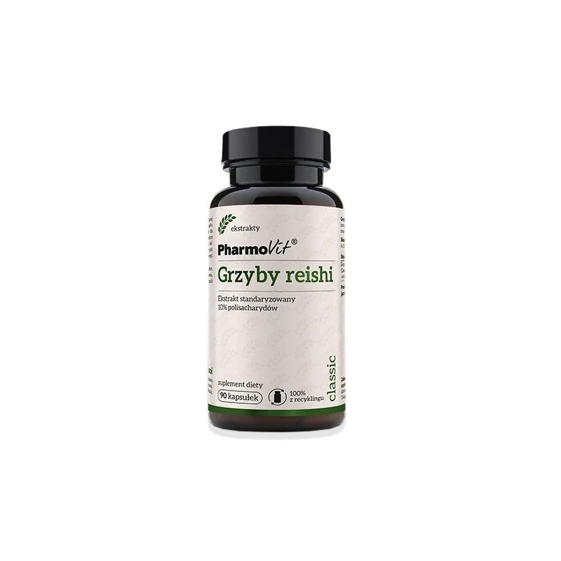 GRZYBY REISHI EKSTRAKT (400 mg) BEZGLUTENOWY 90 KAPSUŁEK - PHARMOVIT (CLASSIC)