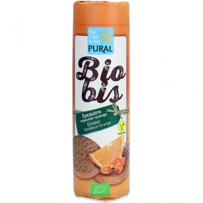 CIASTKA MARKIZY ORKISZOWE Z KREMEM ROKITNIK - POMARAŃCZA BIO 300 g - PURAL (BIO BIS)