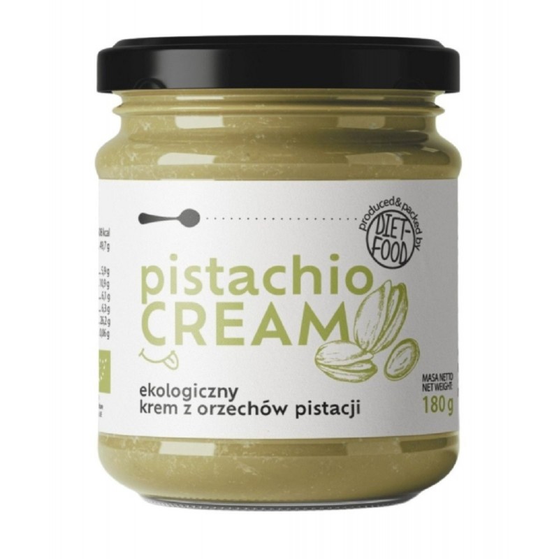 KREM PISTACJOWY BEZ DODATKU CUKRÓW BIO 180 g - DIET-FOOD