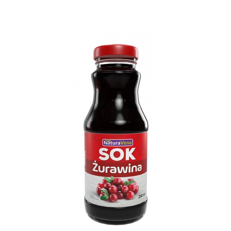 SOK Z ŻURAWINY 100 % 250 ml - NATURAVENA