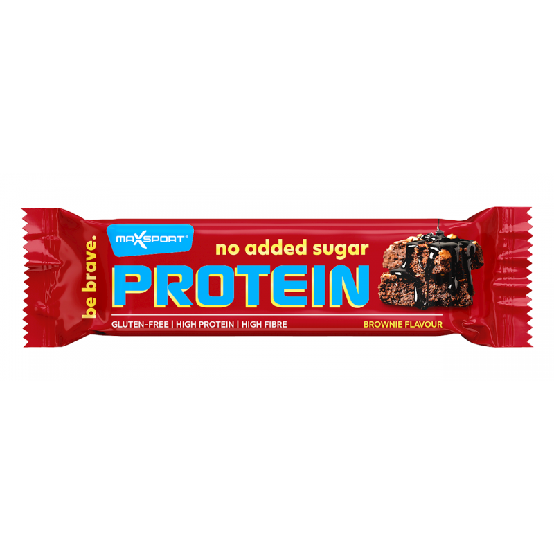 BATON PROTEINOWY BROWNIE W MLECZNEJ CZEKOLADZIE BEZ DODATKU CUKRÓW BEZGLUTENOWY 40 g - MAXSPORT