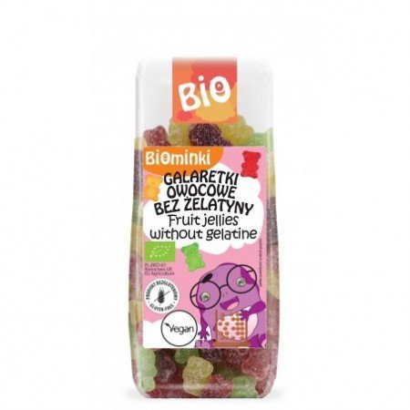 GALARETKI OWOCOWE BEZ ŻELATYNY BEZGLUTENOWE BIO 100 g - BIOMINKI