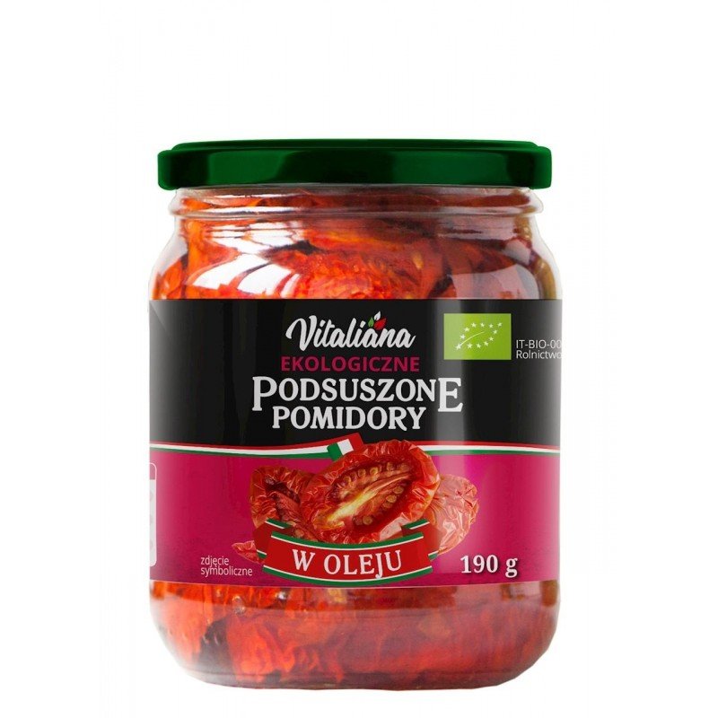 POMIDORY PODSUSZONE W OLEJU BIO 190 g - VITALIANA